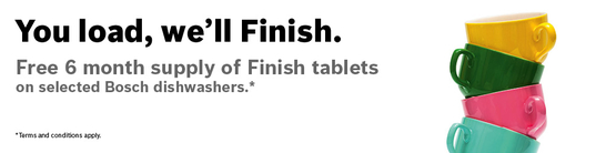 Bosch Dishwasher Promotion - Free Finish Tablets Bosch Dishwasher Promotion - Free Finish Tablets