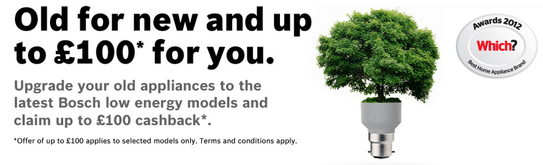 Bosch Upgrade Promotion - Up To £100 Cashback! Bosch Kitchen Appliances Upgrade Promotion - Up To £100 Cashback!