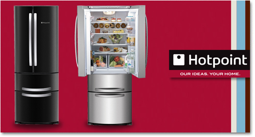 Hotpoint Quadrio American Fridge Freezer Hotpoint Quadrio American Fridge Freezer in Black and Silver
