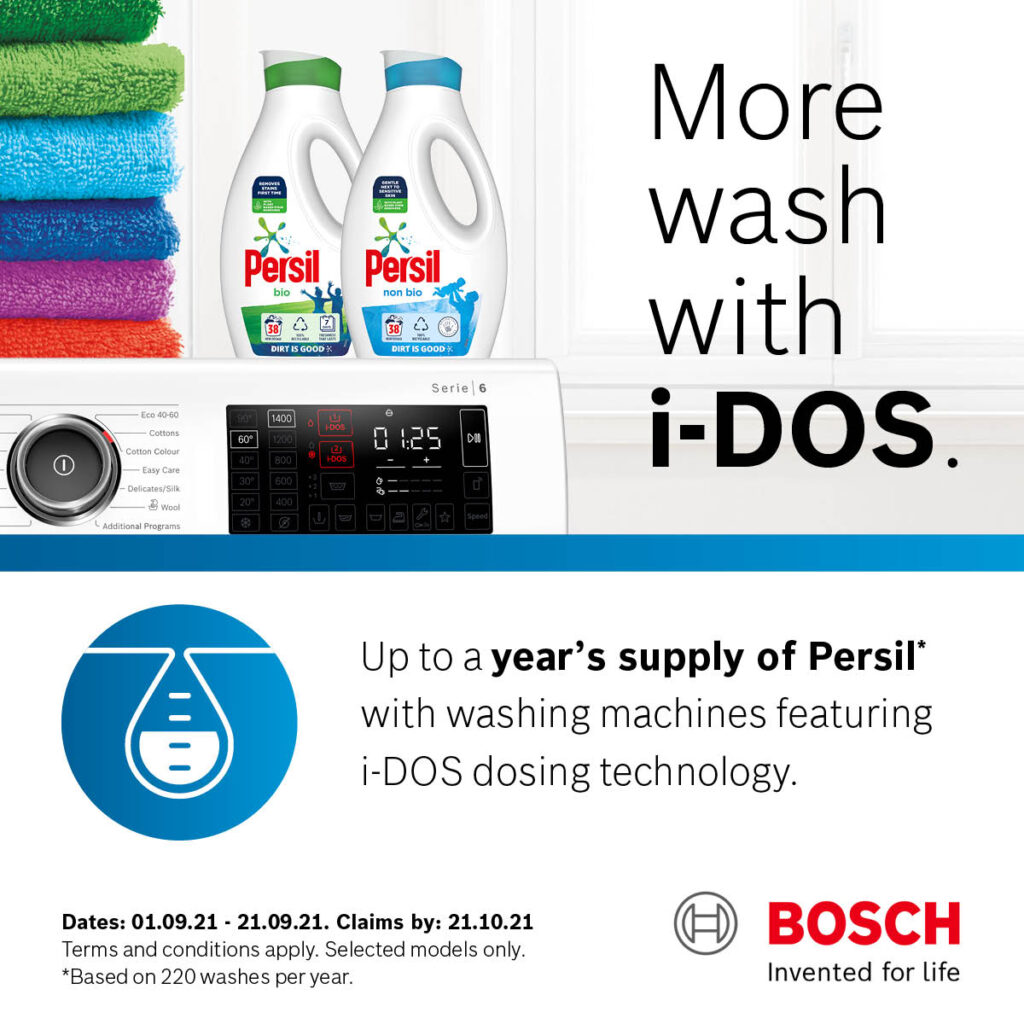 Bosch iDos Washing Machine Promotion Free Persil For A Year