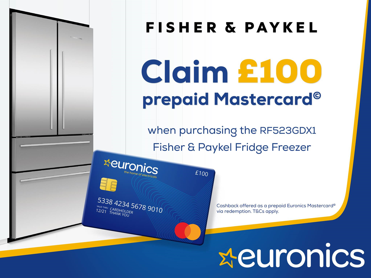 Fisher Paykel American Fridge Freezer - £100 Cashback Promotion