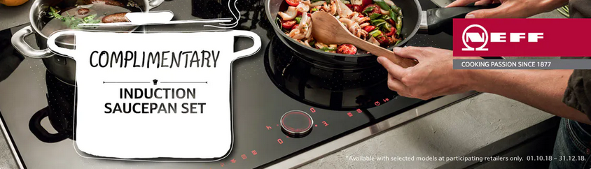Neff Induction Hob Promotion - Free Pan Set - Neff Stockist Northern Ireland - Neff Deals At Dalzells Belfast Northern Ireland and Dublin Ireland