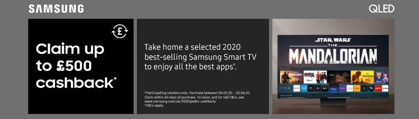 Samsung Smart TV - Up To £500 Cashback - Samsung TV Retailer Northern Ireland - Samsung TV Deals Belfast and Dublin