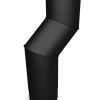 5″ One Piece Offset with Door Matt Black Flue Pipe 