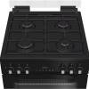 75L main oven and 38L top oven dual fuel cooker with glass lid