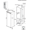 AEG NAB7N181EC installation dimensions and door-on-door fitting detail