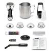 All included accessories with Sage Barista Express milk jug, portafilter, filter baskets, and cleaning kit