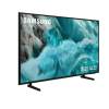 Angled side profile of Samsung 43 inch 4K QLED TV showing slim bezel