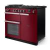 Angled view of Rangemaster Professional 100 Bordeaux Range Cooker showing contemporary styling