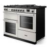 Angled view of Rangemaster Professional 110 Ivory Range Cooker showing contemporary styling
