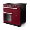 Angled view of Rangemaster Professional 90 Bordeaux Range Cooker showing contemporary styling