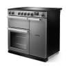 Angled view of Rangemaster Professional 90 Stainless Steel Range Cooker