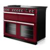 Angled view of Rangemaster Professional Deluxe 110 Bordeaux Range Cooker with dedicated slow cooker