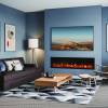 Atmos 165R electric fire with panoramic flame and glowing log bed