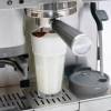 Auto-froth wand creating milk foam for a cappuccino