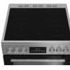 Beko 60cm silver double oven cooker ceramic hob