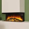 Black Edition New Forest 870 fire with Rear Dark Glass and downlights