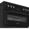 Black Hotpoint double cooker with catalytic cleaning technology