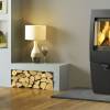 Box mounted Dovre Sense 203 with side windows in Matt Black mi