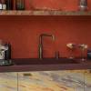 Brass Quooker Fusion Square Tap delivering hot, cold, boiling, chilled and sparkling water