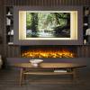 British Fires 1900 electric fire with Deluxe log set in Black Edition finish