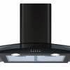 CDA ECP92BL Curved Glass Cooker Hood