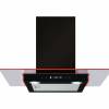 CDA EKN70BL Flat Glass Cooker Hood with LED Edge Lighting 