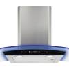 CDA EKP60SS Curved Glass Cooker Hood with Edge Lighting 