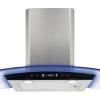 CDA EKP60SS Curved Glass Cooker Hood with Edge Lighting 