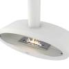 Ceiling-mounted bioethanol fireplace in white finish