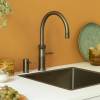 Classic brass Quooker tap for hot, cold and boiling water