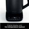 Close up of the digital display on the Ninja KT200UK Jug Kettle in black