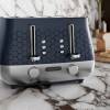 Close up view of the contros on the Morphy Richards 243021 Cassini 4-Slice Toaster