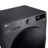 Close-up of LG FDV709GN digital control panel and drying cycle dial