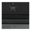 Close-up of Nordmende SO106BL oven control panel with easy-to-use knobs and settings