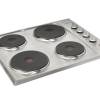 Close-up of rapid heat-up plate on HE62IX solid plate hob