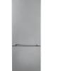 Closed front view of the Nordmende RFF335SL fridge freezer in silver