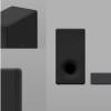 Compact Sony S-Master Subwoofer side profile with bass reflex design
