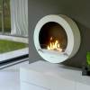 Compact wall-mounted bioethanol fire with real flame