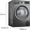 Dimensions of the Bosch Series 6 tumble dryer