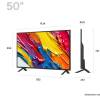 Dimensions of the LG 50QNED84A6C 50-inch TV
