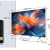Dimensions of the TCL 85T8C-UK TV