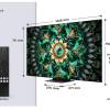 Dimesnions of the Front view of TCL 55Q7C-UK 55 inch TV