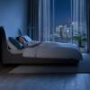 Dyson air purifier TP09 in white with formaldehyde sensor and digital display in a bedroom setting
