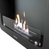 Eco-friendly bioethanol wall fire with glass front by Henley