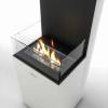 Eco-friendly freestanding bioethanol fire with glass protection option