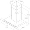 Elica Adele Cooker hood Dimensions