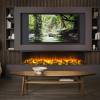Extra-wide New Forest 1900 panoramic electric fire with Rear Dark Glass