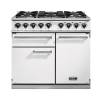 Falcon F1000DXDFWHNM - 1000 Deluxe Dual Fuel White Nickel Range Cooker 98650