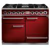 Falcon F1092DXDFRDNM - 1092 Deluxe Dual Fuel Cherry Red Nickel Range Cooker 87030